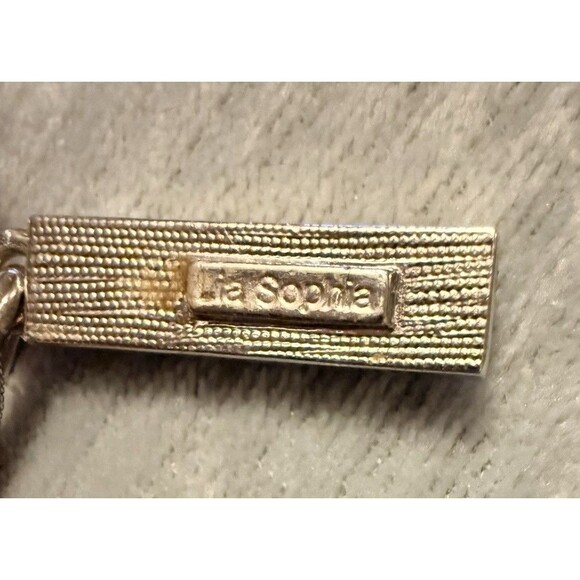 Lia Sophia Pendant Necklace Sparkling Shades Of Blue Silver Tone Snake Chain - Picture 7 of 10